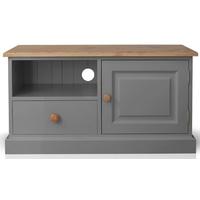 TFW Mottisfont Grey Rectangular TV Unit - 1 Door 1 Drawer