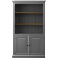 TFW Mottisfont Grey Bookcase - 2 Door