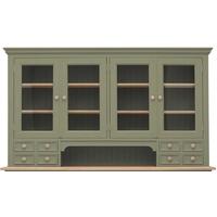 TFW Mottisfont Green Glazed Dresser Top - Large 4 Door 8 Drawer