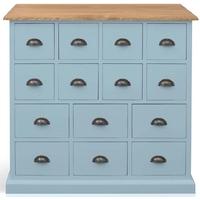 TFW Mottisfont Blue CD Unit - 14 Drawer