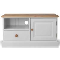 TFW Mottisfont White Rectangular TV Unit - 1 Door 1 Drawer