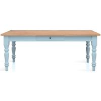 TFW Mottisfont Blue Farmhouse Table - Turned Legs 5ft x 3ft