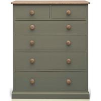 TFW Mottisfont Green Chest of Drawer - 2 Over 4 Drawer