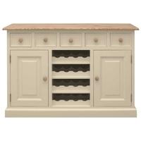 TFW Mottisfont Cream Dresser Base with Wine Rack