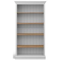 TFW Mottisfont White Glazed Bookcase - 4 Shelves