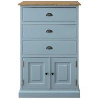 TFW Mottisfont Blue Chest of Drawer Wellington - 3 Drawer