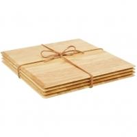 tg woodware square table mats and coasters hevea table mats only