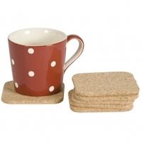 T&G Woodware Cork Table Mats and Coasters, Cork, Coasters Only