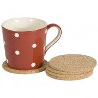 T&G Woodware Round Cork Placemats & Coasters, Cork, Coasters Only