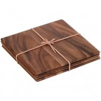 tg woodware square table mats and coasters acacia table mats only