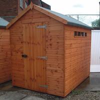 TGB 8ft x 8ft (2.44m x 2.44m) Security 19mm Loglap Apex Shed