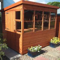 TGB 8ft x 6ft (2.44m x 1.83m) Sunflower Shed Installation. Door : A.