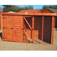 TGB Loglap Pent Kennel and Run Installation. Run: Left run.