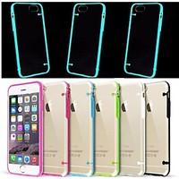 Thin Transparent Glow in Dark Crystal Clear Hard TPU Case for iPhone 6 (Assorted color)