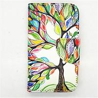The Tree Of Life Pattern PU Leather Full Body Case with Card Slot and Stand for iPhone 4/4S