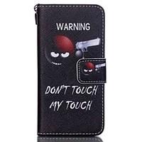 The New Do not Touch My Phone Lanyard PU Leather Material Flip Card Cell Phone for iPod Touch 5/6