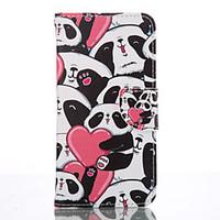 The Panda Leather Wallet for Samsung Galaxy S4 S4 Mini S5 Mini S6 S7 Edge