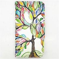 The Tree Of Life Pattern PU Leather Full Body Case with Card Slot and Stand for iPhone 5C