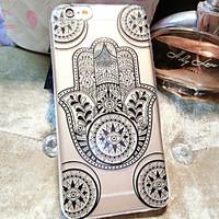 The Palm of Your Hand Pattern TPU Transparent Soft Shell Phone Case Back Cover Case for iPhone6 Plus