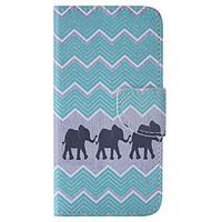 The Elephant Painted PU Phone Case for Galaxy J5 (2016)/J1(2016)