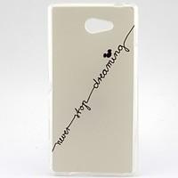 The Line Of Letters Pattern Soft TPU Case for Sony Xperia M2