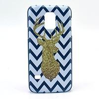 The Wave Reindeer Pattern Hard Case Cover for Samsung Galaxy S5 Mini SM-G800