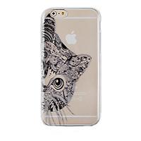 The Black Cat Pattern Transparent Phone Case Back Cover Case for iPhone 6s 6 Plus