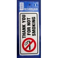 Thank You For Not Smoking Sticker