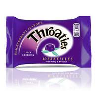 throaties pastilles blackcurrant flavour honey menthol 10 pack