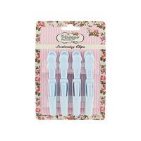 The Vintage Cosmetic Company 4 X Blue Sectioning Clips