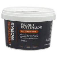 THE PROTEIN WORKS Peanut Butter Luxe High Protein Peanut Butter - 500 g Chocolate Fudge Brownie