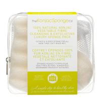 The Konjac Sponge Company 100% Pure Deluxe Travel Pack Duo