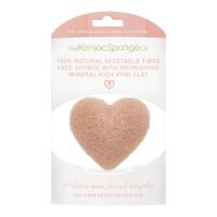 The Konjac Sponge Company Heart Facial Puff with French Pink Clay
