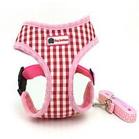 the dog harness type multicolor plaid vest type chest strap small dog  ...