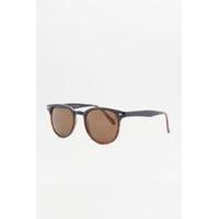 thin tortoise fade square lens sunglasses black