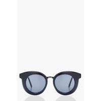 Thick Feature Frame Sunglasses - black