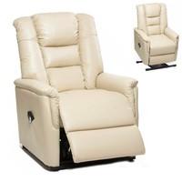 the bradfield riser recliner chair in faux leather pu single motor eas ...