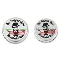 The Dapper Gent Superhold Vanillawood and Papamint Moustache Wax Twinpack