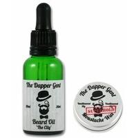 The Dapper Gent Superhold Vanillawood Moustache Wax and The City Beard Oil Twinpack