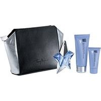 Thierry Mugler Angel Refillable Eau De Parfum 25 ml and Shower Gel 30 ml with Body Lotion Gift Set 100 ml