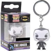 The Joker Black and White Pocket Pop! Keychain