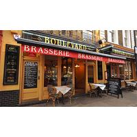three course meal with wine for two at boulevard brasserie
