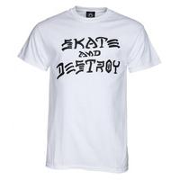 thrasher skate and destroy t shirt white