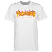thrasher flame logo t shirt white