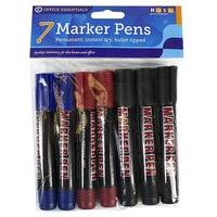Thick Permanent Marker Pens (Black Blue and Red Colour)
