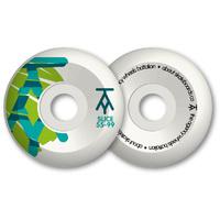 the agency slice 99a skateboard wheels lime petrol aqua 55mm pack of 4