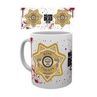 the walking dead sheriff badge mug