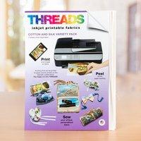 THREADS Cotton and Silk Variety Pack inkjet fabrics- A4 386753