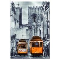 the alfama district lisbon coloured black white 1500 piece jigsaw puzz ...