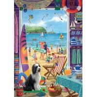 Through the Beach Hut Door 500 Piece Jigsaw Puzzle